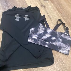 Underarmer bundle long sleeve and sports bra perfect for workout out